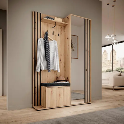 Hallway Cabinet – Cashmere & Black