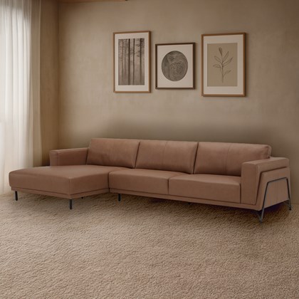 Sofa 2-Seater with CHL Left 3.5 - Brown