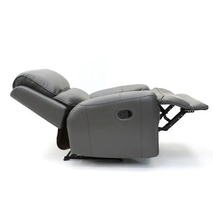 Manual Motion Recliner Sofa 1 Seater Grey