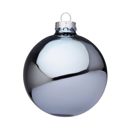 Shiny Powder Blue Glass Ball 10cm