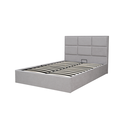 Upholstered Bed with Gas Lift 140X200-Light grey