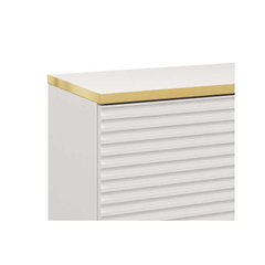 TV Unit MDF with Gold Legs – White