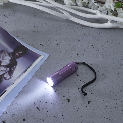 Mini 9 Led Aluminium Flashlight Lavender