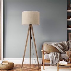 Floor Lamp Grand Walnut With Jute