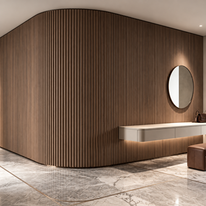 Flexible Acoustic Panel 60x280cm  – Dark Walnut