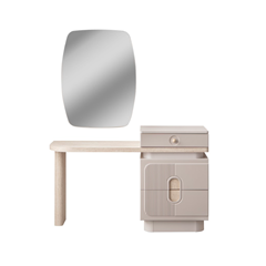 Premium Dresser With Mirror- Sand Beige
