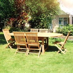 Oval Extendable Table with Chairs