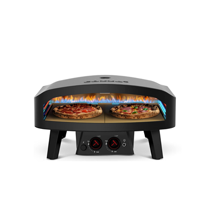 Gas Pizza Oven Black 24 Inch