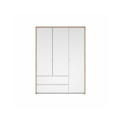 Bedroom Set 160x200– White & Wood Effect