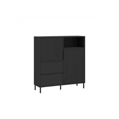 Sideboard Laminated 2 Doors 2 Drawers - Anthracite