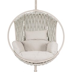 Hang Armchair With Cushion - Beige & Light Grey