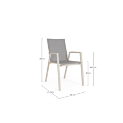 Chair With Armrest Aluminium frame