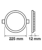 LED Panel 18W 4500K Round