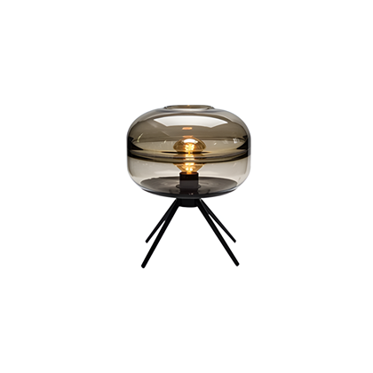 Table Lamp – Iron & Glass Black