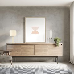 Table Lamp White and Brass