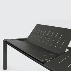Extendable Table Dark Grey 200-300x110cm