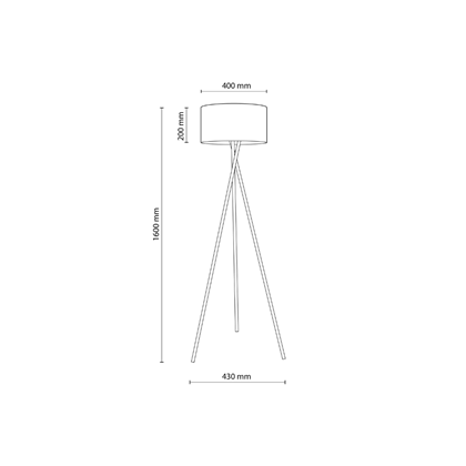 Black Floor Lamp 1Xe27 Black