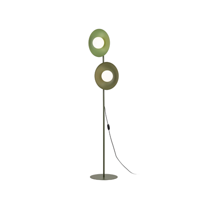 Slate Peapod Green Floor Lamp – Green & White