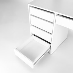 Vanity Table XL White 120x55x140 cm