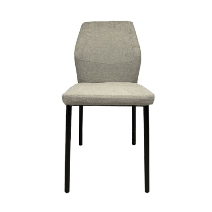 Grey Dining Chair With Matt Black Legs