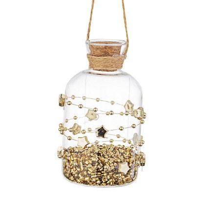 Isla Gold Bottle Glass Ornament