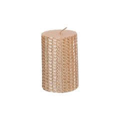 Gold Rose Cylindrical Candle 10h Cm Chic Pink Wax