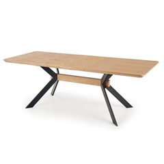 Extendable Dining Table -Natural Oak and  Black