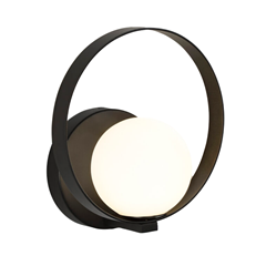 Halo Wall Lamp Black Led 1X5W 3000K