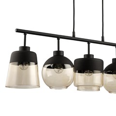 Pendant Lamp Amber 5 Panels