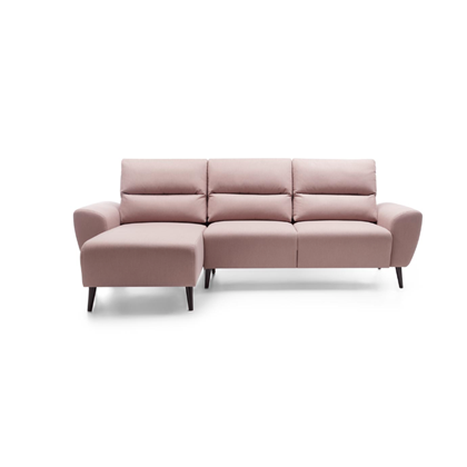 Corner Sofa Bed with Chaise Left 262M – Pink