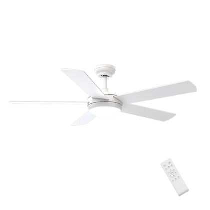 White Ceiling Fan with Light