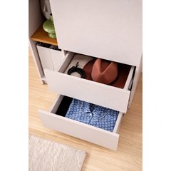 Cabinet 1Door 2shelves – Cashmere & Oak Caramel