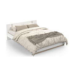 Bed 160x200 cm - Matt White/Kronberg Oak