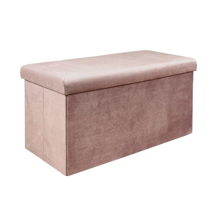 Foldable Bench Box Corduroy Giulia Pink M2