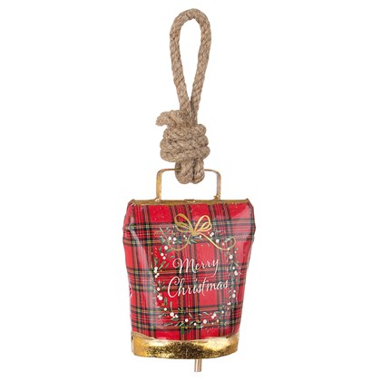 Wendi Tartan Merry Xmas Bell Ornament