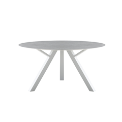 Dining  Round Table 150cm - White and Grey