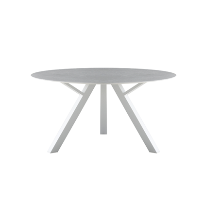 Dining  Round Table 150cm - White & Grey