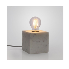 Table Lamp White Marble 12X12