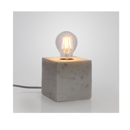 Mandla Table Lamp White Marble 12X12