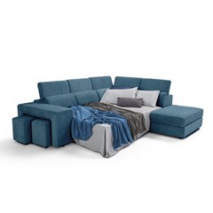L-Shaped Sofa Bed 2-Seater With Corner Right