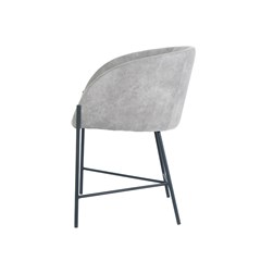 Dining Chair - Light Grey Microfiber