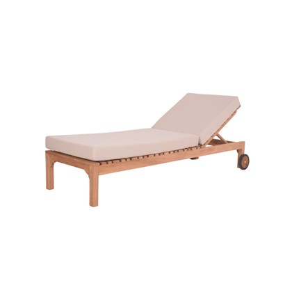 Wooden Sun Lounger with Cushion