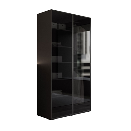 Glass Wardrobe - Black