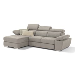 Chaise Longue Sofa Bed Adjustable Headrests Armrests and Container