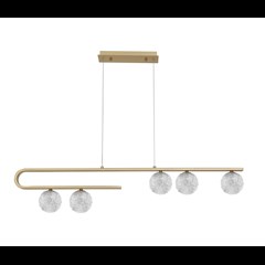 Mirano Pendant 5x G9 Glass Brushed Gld