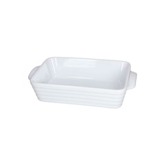 Rectangular Baking Dish 26.5x17 H6.5 White Ceramic