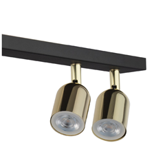 Ceiling Lamp Strip 4 Lights Gold GU10