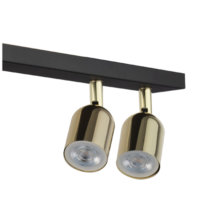 Ceiling Lamp Strip 4 Lights Gold GU10