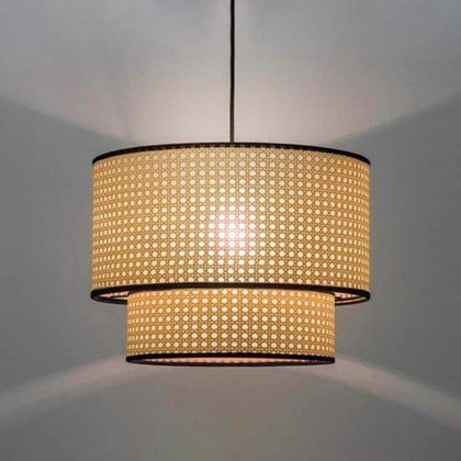 Rattan Dual Layer Pendant Lamp