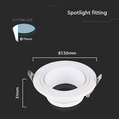 Spotlight Fittings Iron & PC White colour